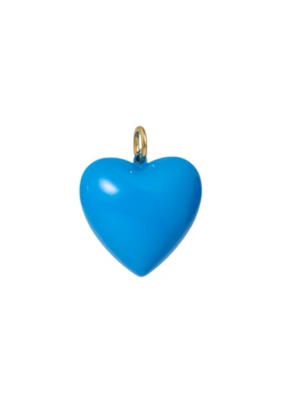 NWOT Roxanne Assoulin The Big Puffy Heart Charm In Blue